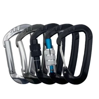 Good price 12kN Aluminum Climbing Gear Screw Locking Carabiner for Gym and Outdoor Exploration online