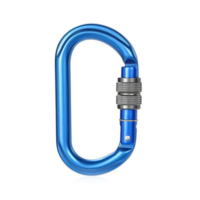 Good price Industrial Applications 25kN Round Aluminum Locking Carabiner Clip with Snap Hook online