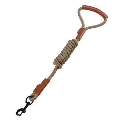 Good price Comfortable Leather Grip Dog Leash Nylon Braided Rope Reflective, Night Safety online
