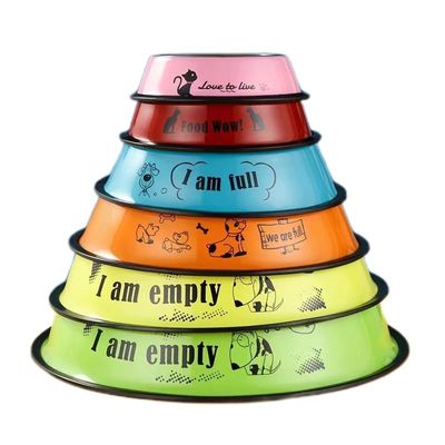 Good price Stylish and Durable Stainless Steel Pet Bowl Colorful Painted Design for Happy Pets online