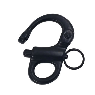 Good price Black Stainless Steel Fixed Eye Snap Shackle for Paracord Bracelet online