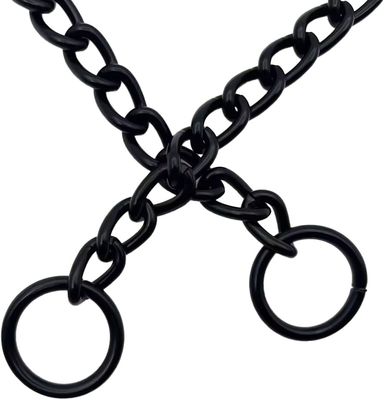 Good price Black Dog Collar Non-slip P Chain Heavy Chain Dog Metal Training Collar Adjustable Weatherproof Alloy Steel Necklace online