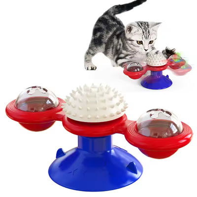Good price Cute Spinning Windmill Increase IQ Scratching Interactive Cat Toys Catnip Toys For Cats online