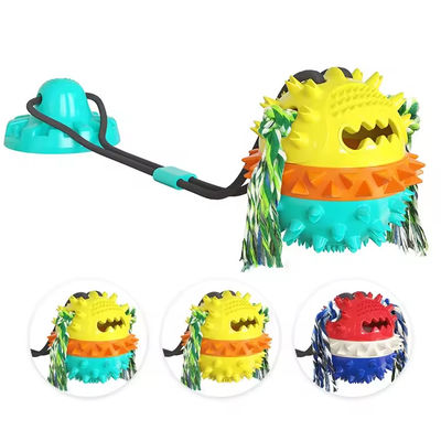Good price New Upgrade Dog Chew Play Toy Molar Bite Toys Pet Interactive Rope Suction Cup Ball Toy For Dogs online