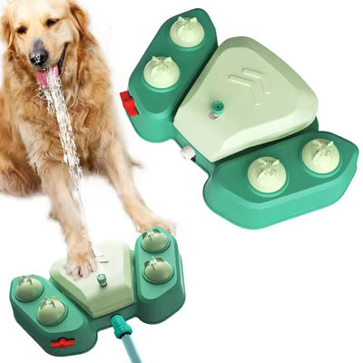 Good price New Foot Press Dog Automatic Water Dispenser Summer Outdoor Dog Shower Sprayer Bath Tool Interactive Dog Puzzle Toys online
