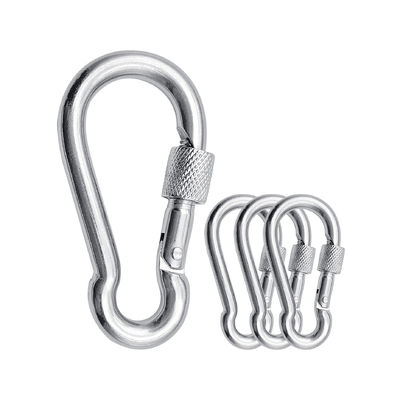 Good price Polished Finish Stainless Steel Carabiner Spring Snap Hook with Eyelet and Screw online