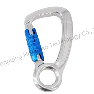 Good price Outdoor Gear Aviation Aluminum 30KN Safety Lock Hook Climbing Hardware D Ring for Gear online
