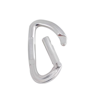 Good price Heavy Duty 22KN D Shape Climbing Carabiner with Straight Gate and Aluminium Alloy online
