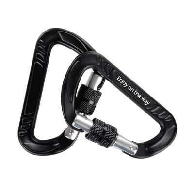 Good price CE Certified D Shape Screw Gate Aluminum Carabiner for Climbing Galvanized Finish online