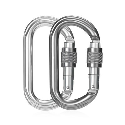 Good price 25KN Snap Hook Locking Aluminum Carabiner Clip Perfect for Safety and Security online