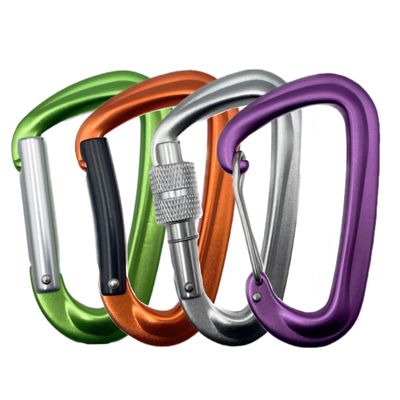 Good price OEM Acceptable Aluminum Screw Lock Carabiner Clip for Climbing Customized Finish online