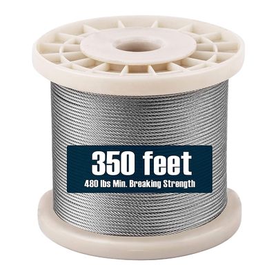 Good price Grade Grade 300 Series AISI 304/316 7*19 Diameter 10mm Bright/Coated Stainless Steel Wire Rope for Lifting online