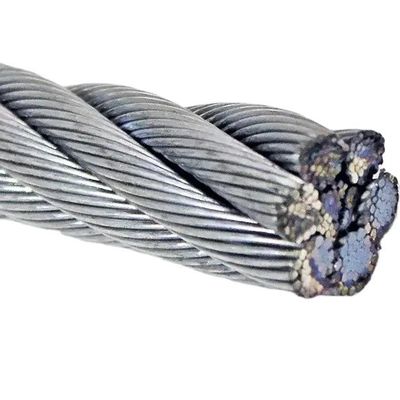 Good price 1'' 7/8'' Non-Alloy Galvanized Steel Core Wire Rope 6x26 IWRC/6*26 Compacted Swaged for Construction Projects online