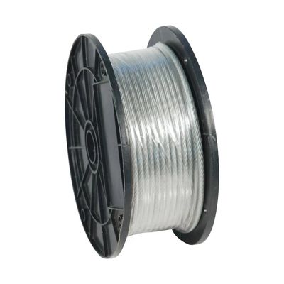 Good price Galvanized 7X7 Stainless Steel Wire Rope With PVC Coating For Soft Fishing Clothesline Traction Coated Cable online