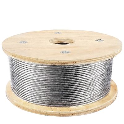 Good price 16Mm Galvanized Steel Grade Stainless Steel Cable 1 x 19 Strands Construction 500FT for Deck Cable Railing Installation online