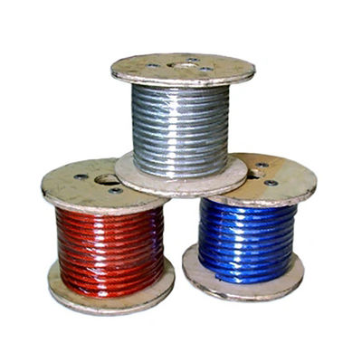 Good price PVC/PP/PE/PA Coated Stainless Steel Wire Rope 6X7 FC/6X7 IWS 1/32'' 3/64'' 1/16'' 3/32'' 1/8'' 5/32'' 3/16'' 1/4'' 5/16 online