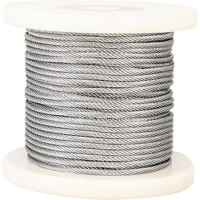 Good price Stainless Steel 316 7x7 Strand Core Aircraft Cable Ropes 1000 Foot Length in Nylon Spool 1/32