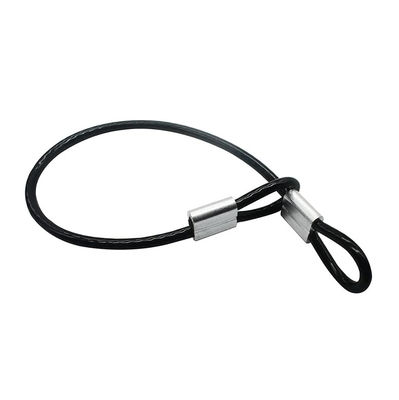 Good price Black or Customization Short Wire Rope Lanyard Lock Security Cable for Outdoor Gates 4mm Vinyl Coated Stainless Steel online