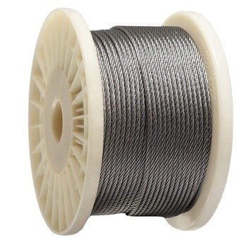 1mm to 13mm Diameter Brightness A2 A4 Stainless Steel Wire Rope with 6x7 FC 7x7 Construction