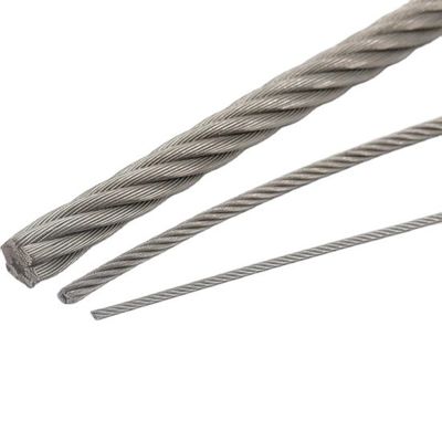Good price 300 Series AISI316 Stainless Steel Round Strand Wire Rope 1*7 7*7 1*19 7*19 6*12 6*19 6*37 FC Iwrc Galvanized Wire Rope Elevator Rope online
