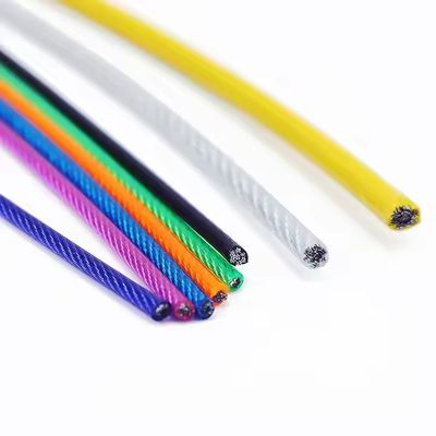 Good price 7*7 Construction PVC Coated Galvanized Steel Wire Rope 3.0mm High Carbon Colorful with Other Processing Service online