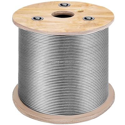 Good price Type 316 Stainless Steel Cable Ropes for Deck Rails Hardware 250FT T316 Aircraft Cable 7x7/1x19/7x19 Wire Rope online