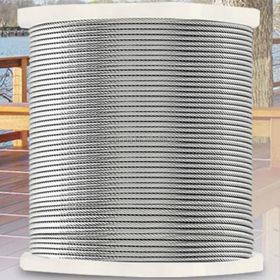 Good price Erosion Resistant T316 3 16 Aircraft Cable 1000FT SS 1x19 7x7 7x19 Rainproof online