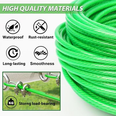 Good price Carbon Steel Vinyl Coated Steel Cable 7x7 / 7x19 3 16 Stainless Cable For Construction online