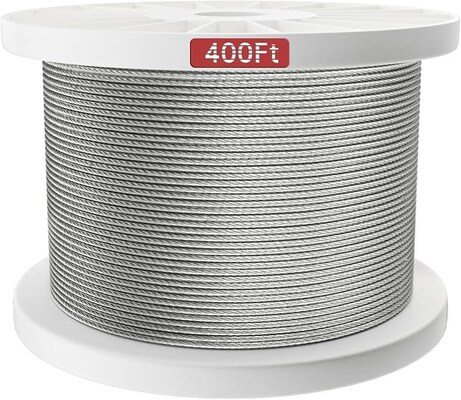 Good price 7x19 Construction Galvanized Aircraft Cable Wire Rope with 100 ft Length online