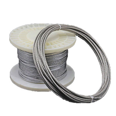 Good price Non-Alloy 7x7 Standard Core Stainless Steel Rope Wire Marine Decking Railing Cable 50 Ft Length With Crimp Sleeves 316 online