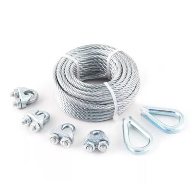 Good price Type 316 Stainless Steel SS Cable Deck Railing Hardware Kits System 1/8 Inch Steel Cable Rope Wire T316 7x7 Wire Rope online