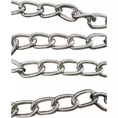 Wholesale Twisted Galvanized Stainless Steel Pet Dog Chain Short Link Chain for Pets
