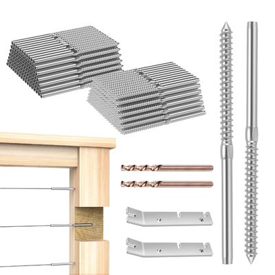 Good price T316 Stainless Steel Cable Railing System with 3/16-inch Stainless Steel Cables Waterproof and Rust-proof for DIY Deck Balcony and Staircase online