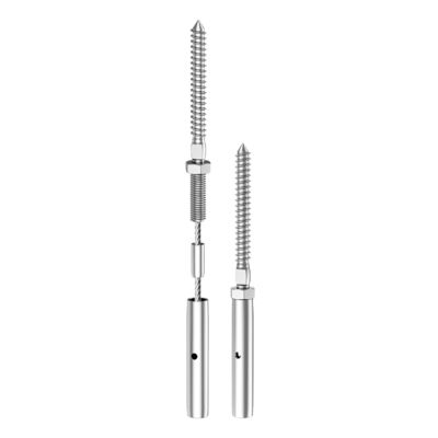 Good price T316 Stainless Steel Cable Railing Hardware with Waterproof Rust-proof Swage Lag Screws Suitable for 3/16-inch Cables online