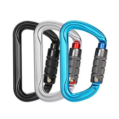 Good price Auto Locking Carabiner Clip D Shape Heavy Duty 7075 Rust Proof Aluminum Carabiner for Hammock, Hiking, Dog Leash online