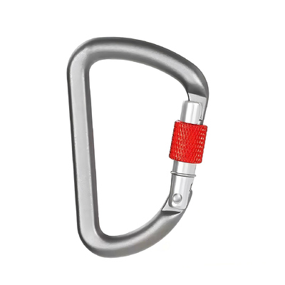 Good price D-Shaped Climbing Aluminum Carabiner 6kN D Ring Key Rings Clips Locking Carabiner for Camping online