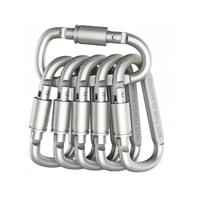 Good price Custom Laser Engraved Logo D Shape Snap Hook Carabiner Clip Aluminum Carabiner Hooks for Outdoor Accessories online