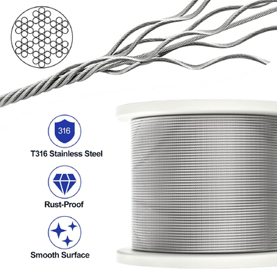 Good price 7x19 Construction Galvanized Steel Wire Rope 3/64