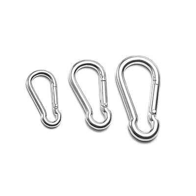 Good price Factory Direct Wholesale Carabiner Hook Hardware 304 316 Springs Stainless Steel Climbing Button Snap Hooks online