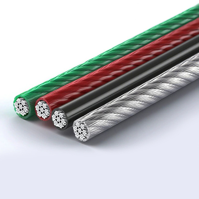 Good price Carbon Steel Galvanized PVC Coated Wire Rope 7x7 / 7x19 Construction Aircraft Cable for Big Projects online