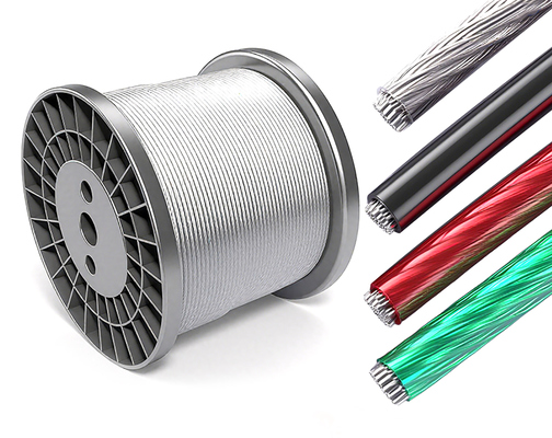 Good price Vinyl Coated Steel Wire Rope PVC Coated Steel Cable Custom Length ISO9001 Certified online