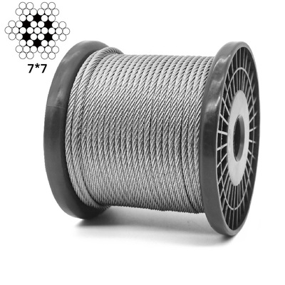 Good price T316 Stainless Steel Wire Rope 7x7 Strands 500FT Deck Railing SS Cable Wire with Cutter online